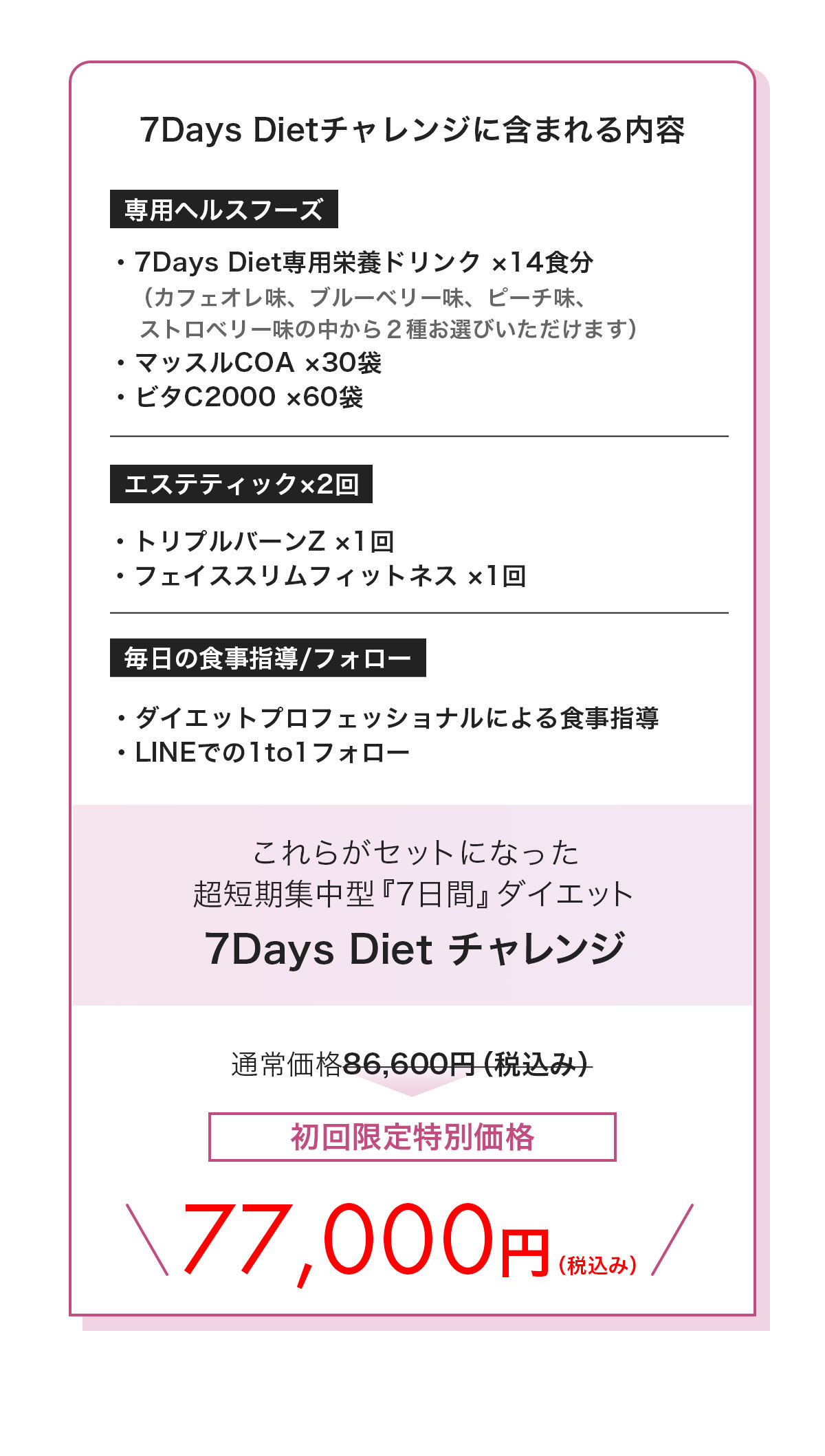 7Days Diet | ダイエットをするならミスパリ ダイエットセンター