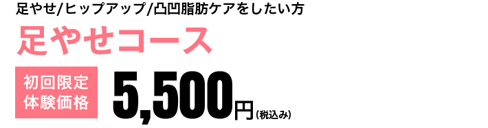 足やせコース　初回限定体験価格5,500円